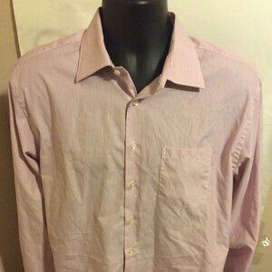 Thomas Pink Slim Fit Traveler Dress Shirt XL